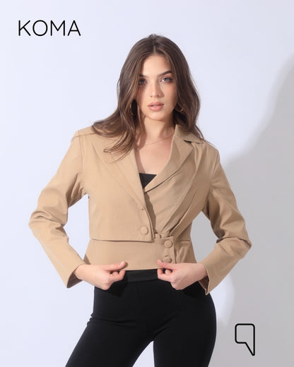 Catherine Fitted Trench Jacket - Beige