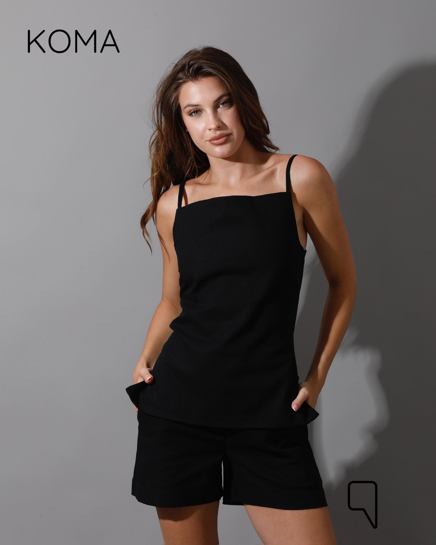 Liana Cress Cross Top - Black