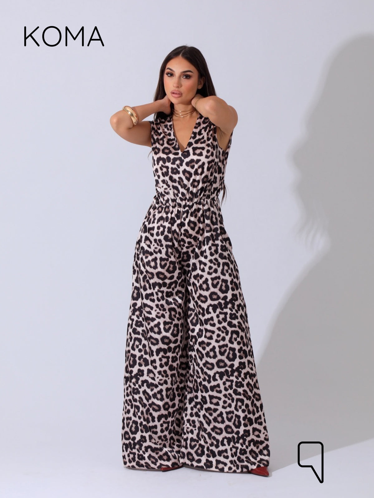 Dahlia Flared Floral Jumpsuit - Multicolored Tiger