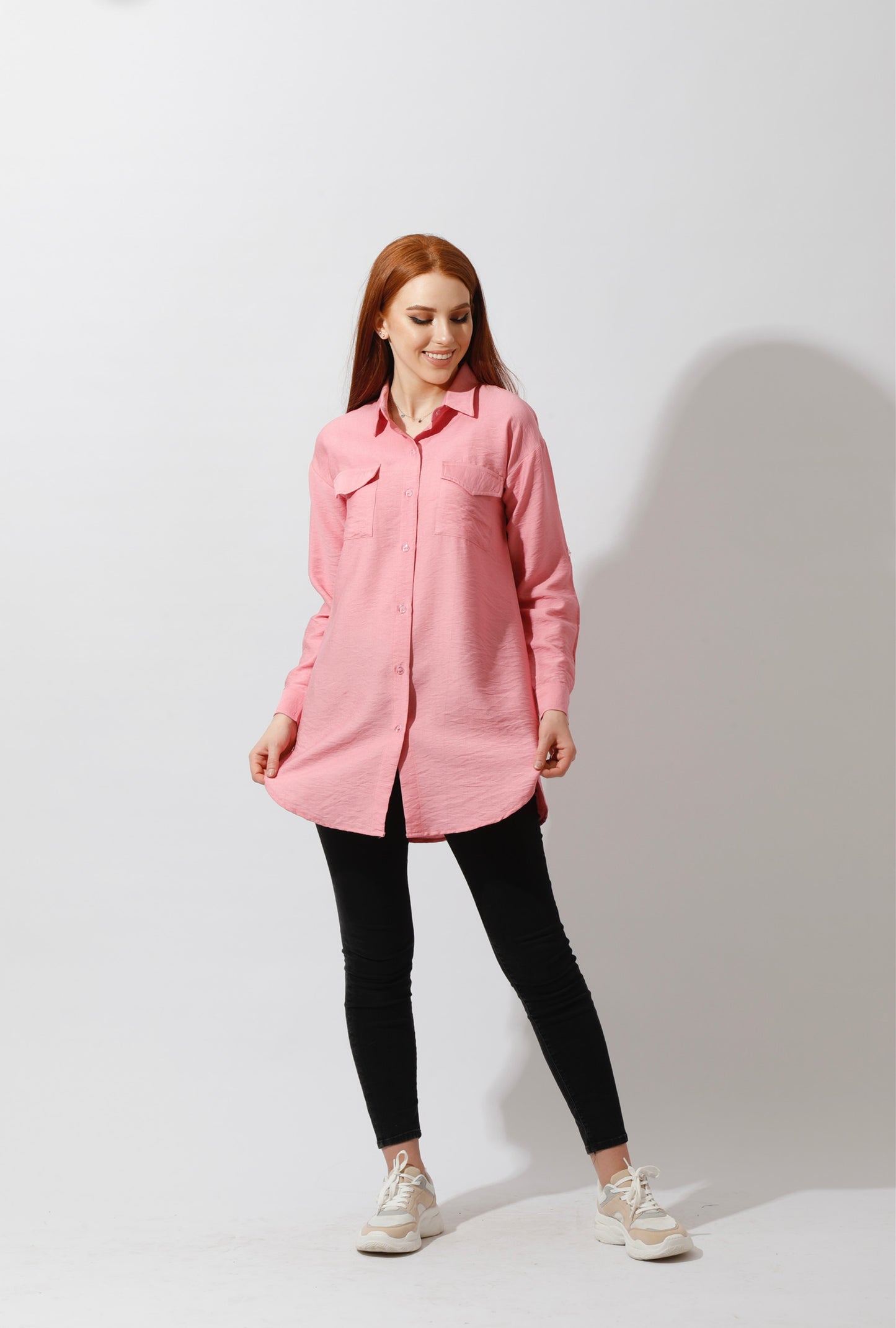 Shirt ‏with Two Pockets - Rose