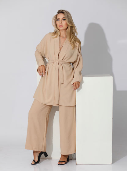 Co-ord Kimono - Beige