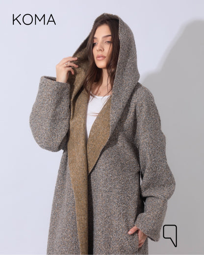 Arlette Hoodie Coat - Beige