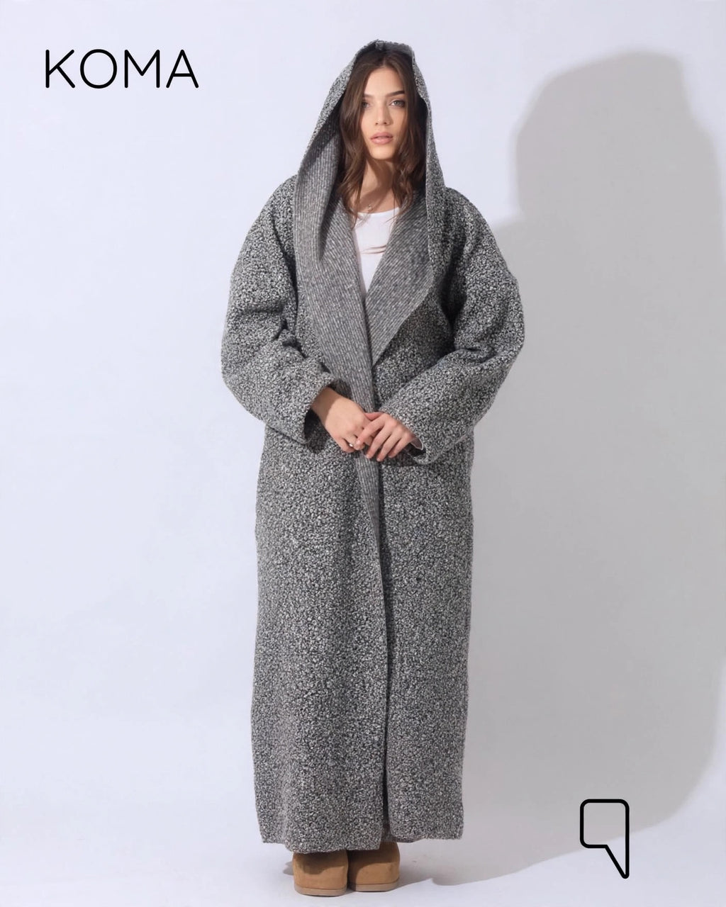 Arlette Hoodie Coat - Gray