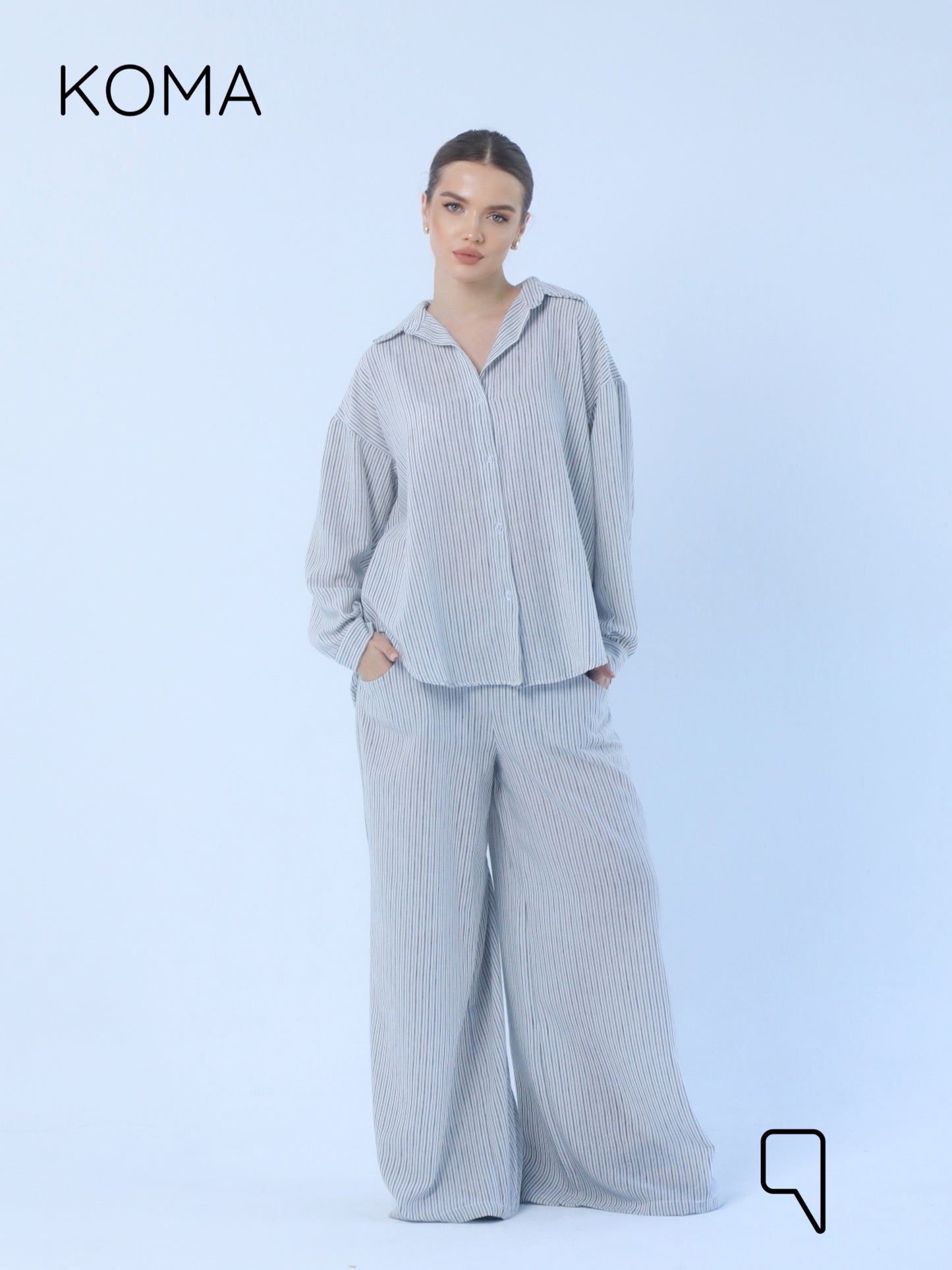 Matilda Long Sleeves Shirt - Striped Black