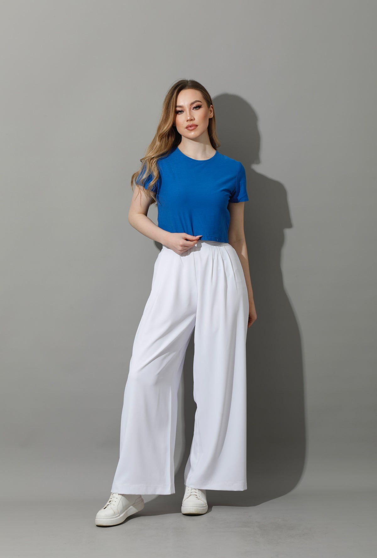 Straight Fit Trousers - White