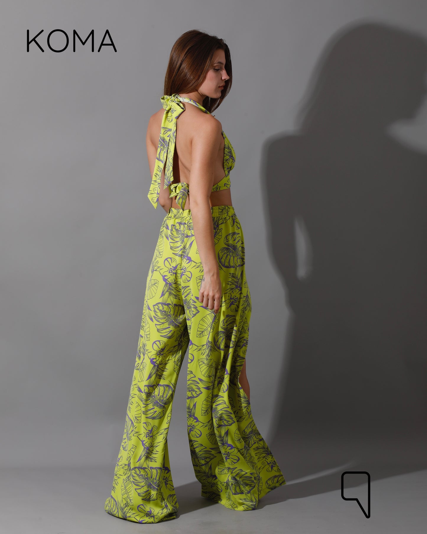 Kallie Bra Top & Pants Co-Ord - Lime Green