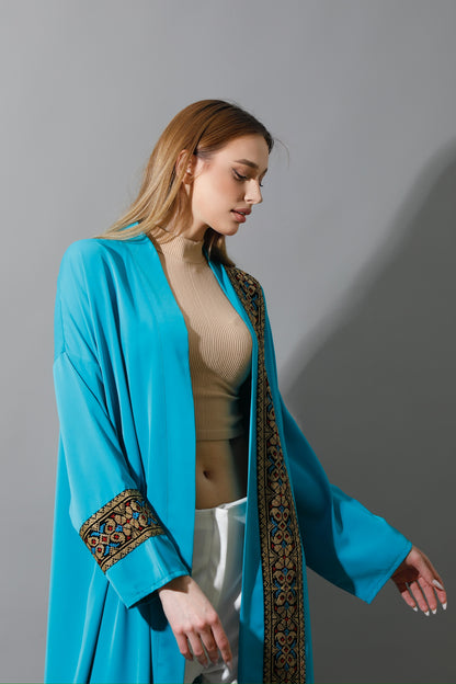 Long CBH Kaftan - Turquoise