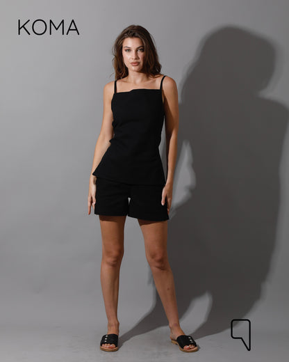 Liana Cress Cross Top - Black