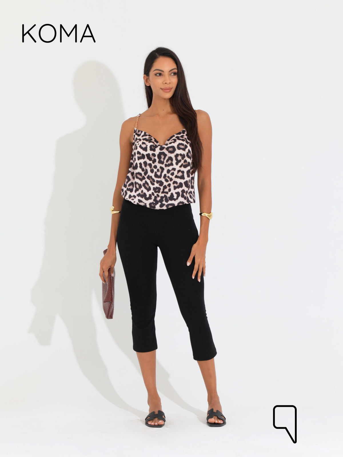 Novie Drapes Top - Multicolored Tiger