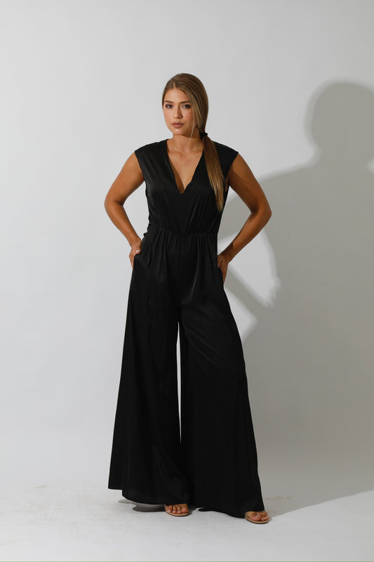 Flared Jumpsuit - Black