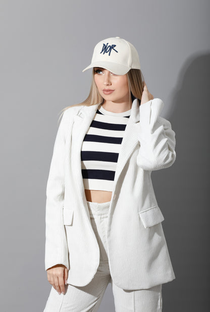 Tailored Oversized Suits - White Velvet