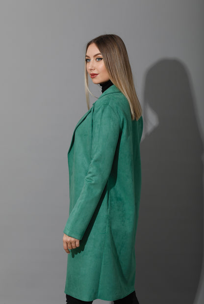 Open Front Cardigan - Green