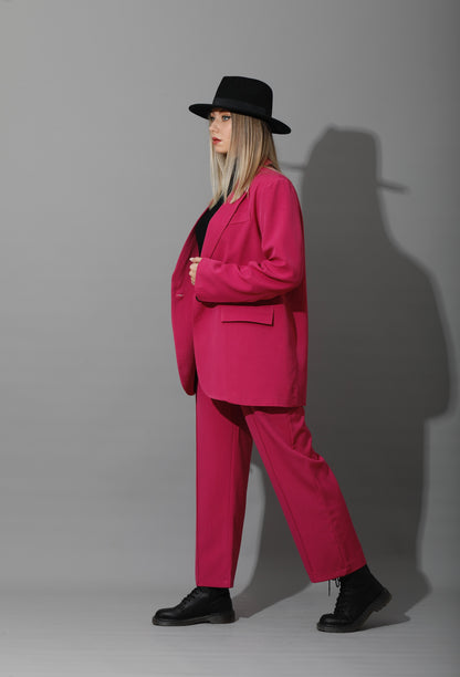 Tailored Oversized Suits - Barbie Pink