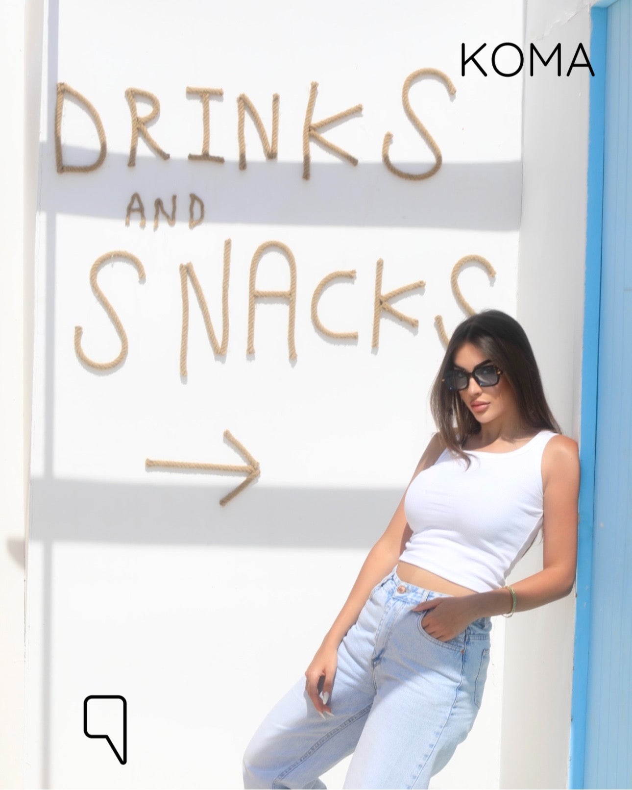 iva Basic Crop Tank Top  - White