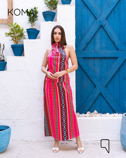 Violet Satin Midi Skirt - Multicolored