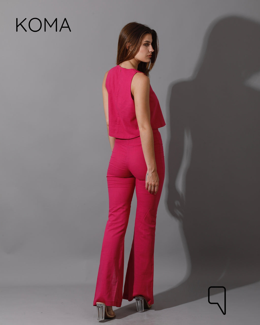 Greta Flare Pants - Fuchsia
