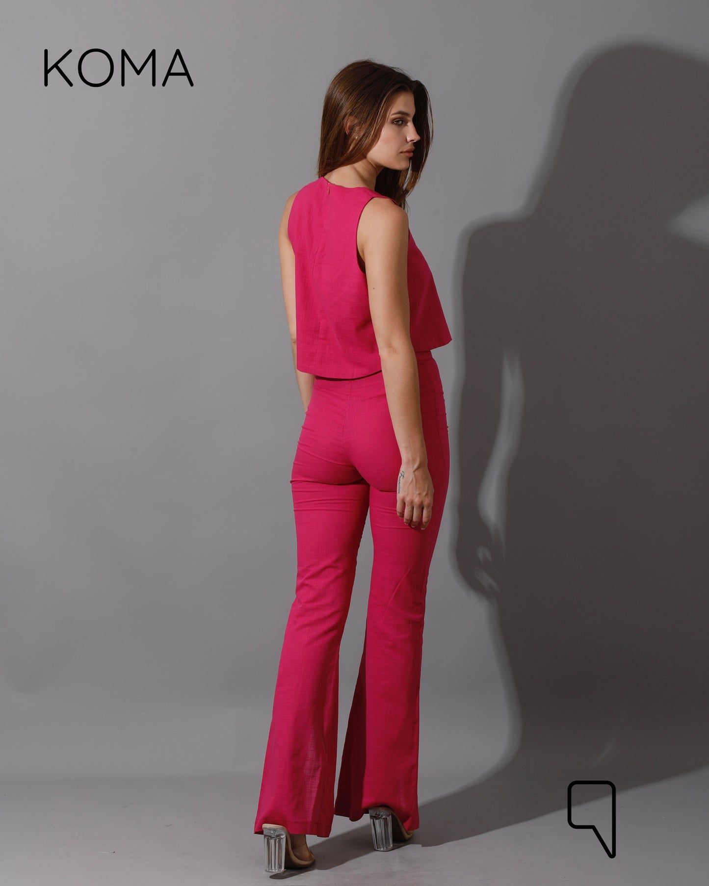 Greta Sleeveless Top - Fuchsia