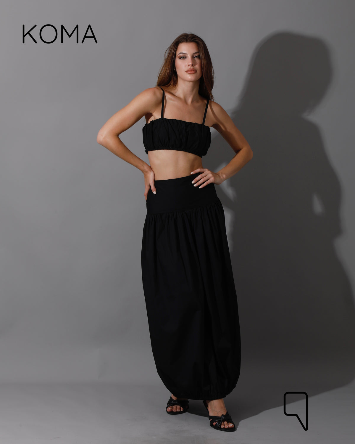 Gabi Top & Skirt Co-Ord - Black