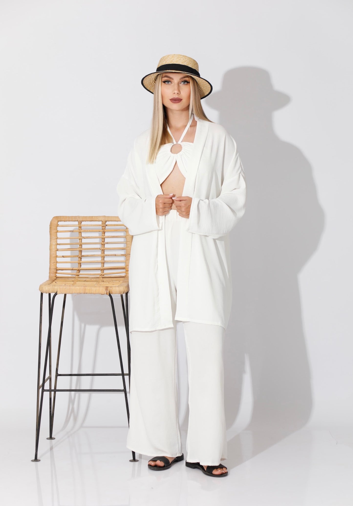 Co-ord Kimono - White