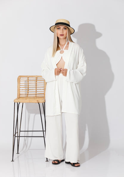 Co-ord Kimono - White