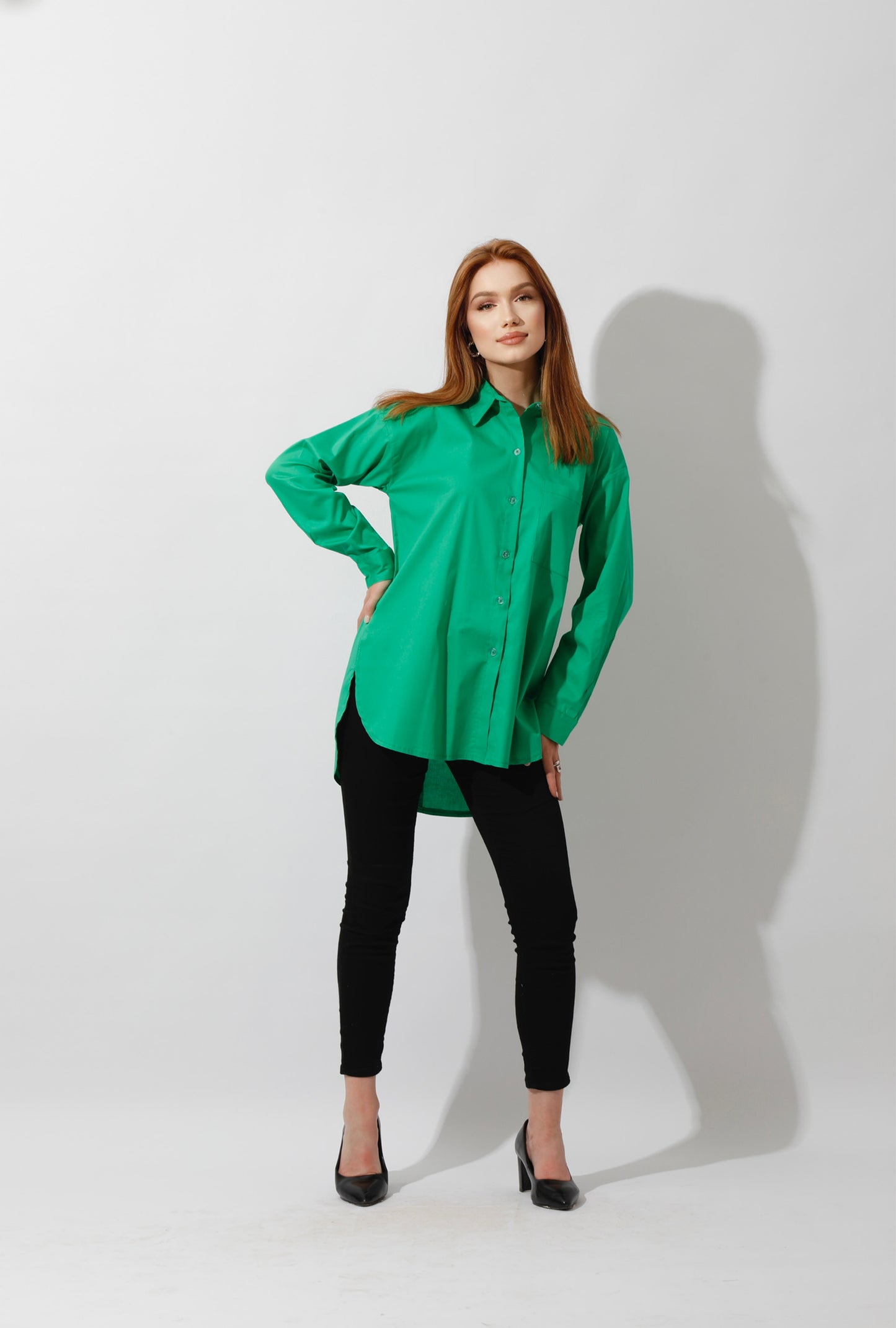 Buttons Back Shirt - Green