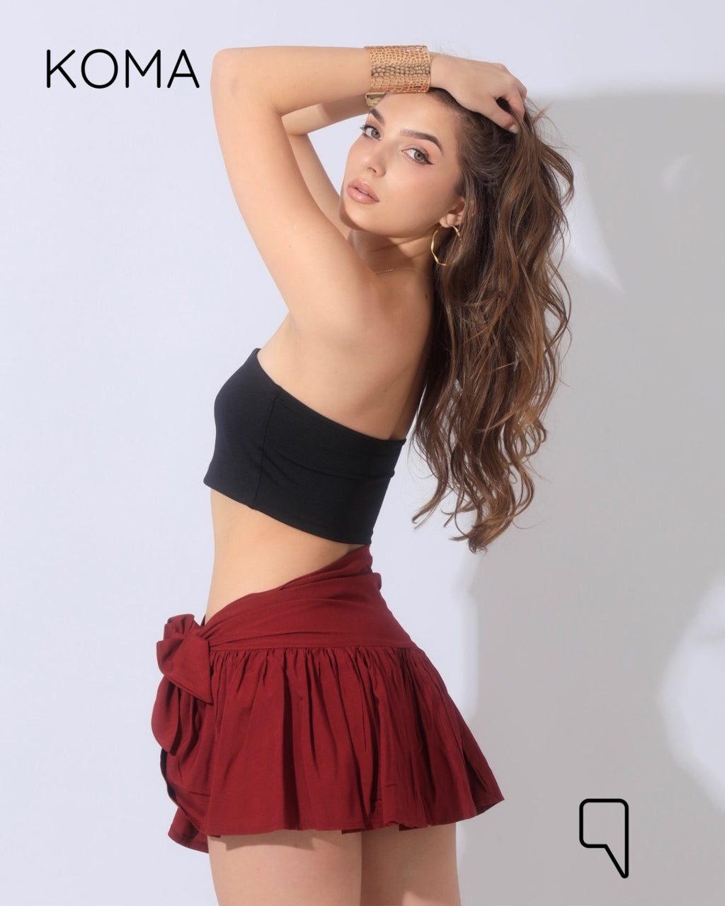 Patricia Tied Up Skirt - Maroon