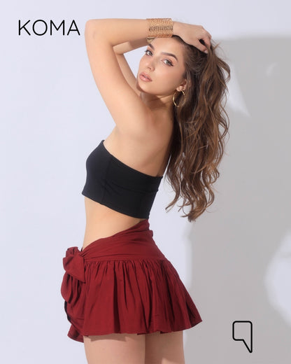 Patricia Tied Up Skirt - Maroon