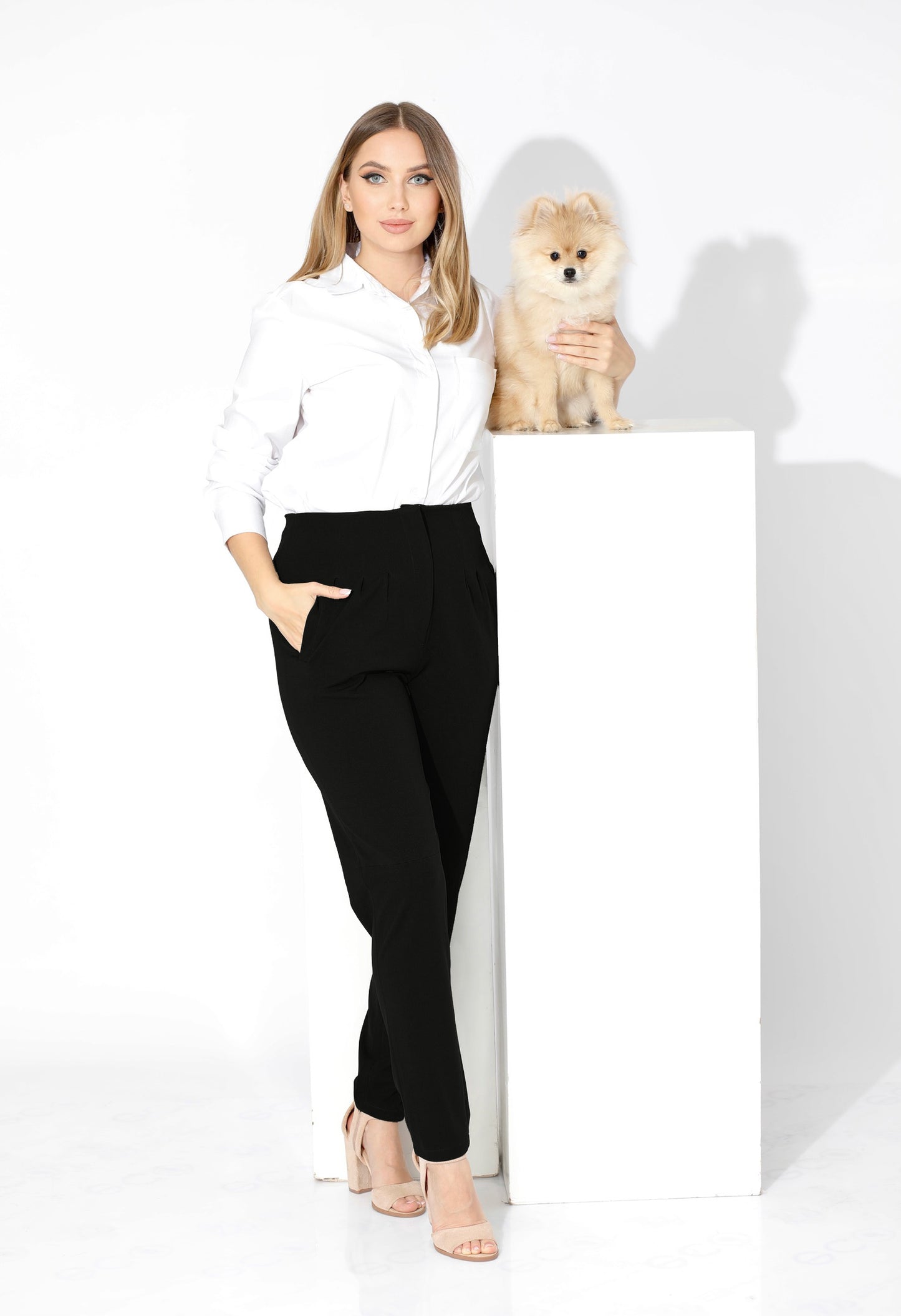 High Waist Trousers - Black