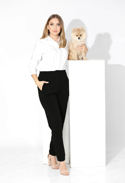 High Waist Trousers - Black
