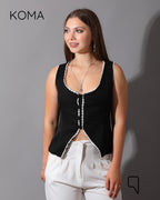 Accessorized Vest - Black