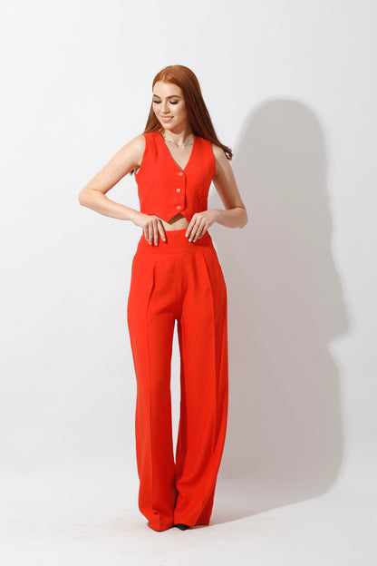 Co-Ord Vest Set - Orange