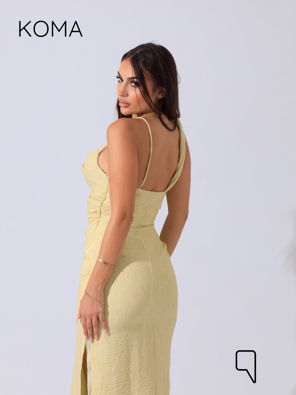 Krysel Midi Dress - Yellow