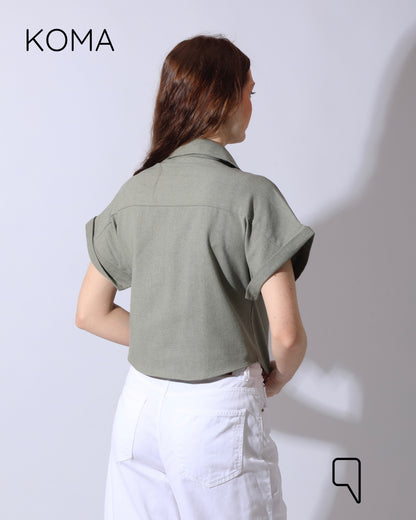 Mira Crossover Short Shirt - Matcha