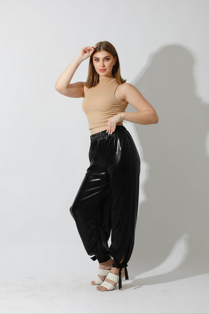 Side Slit Trousers - Black