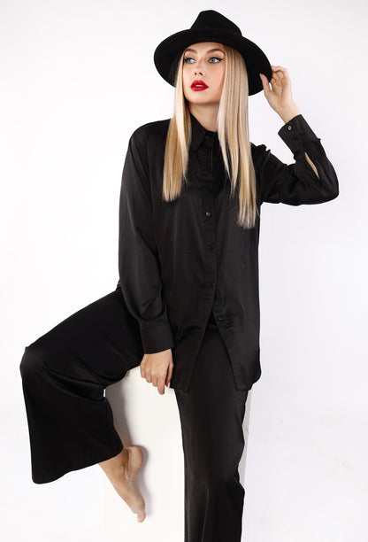 Co-ord Satin- Black