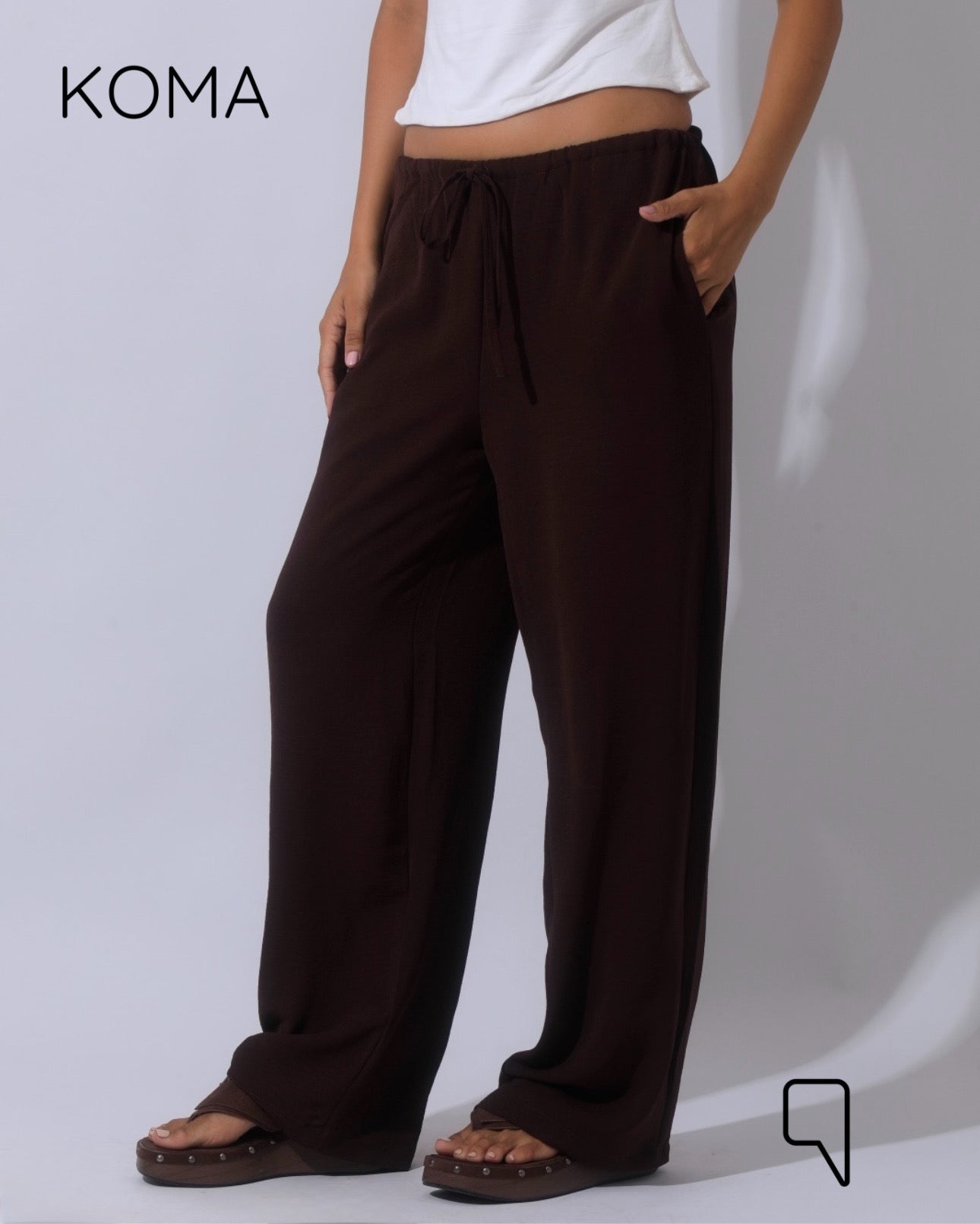 Elsie Lose Fit Trousers - Brown