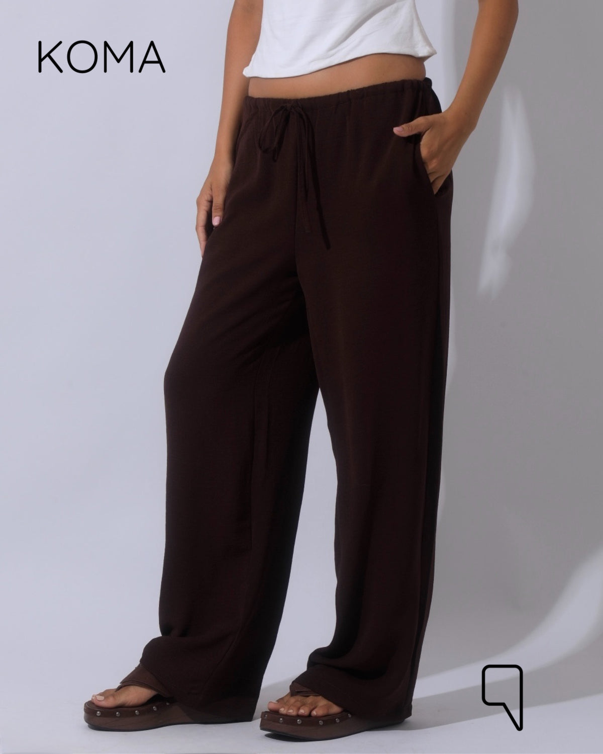 Elsie Lose Fit Trousers - Brown