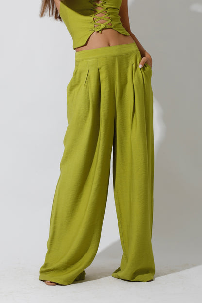 Co-Ord Rope Top & Trousers - kiwi Green
