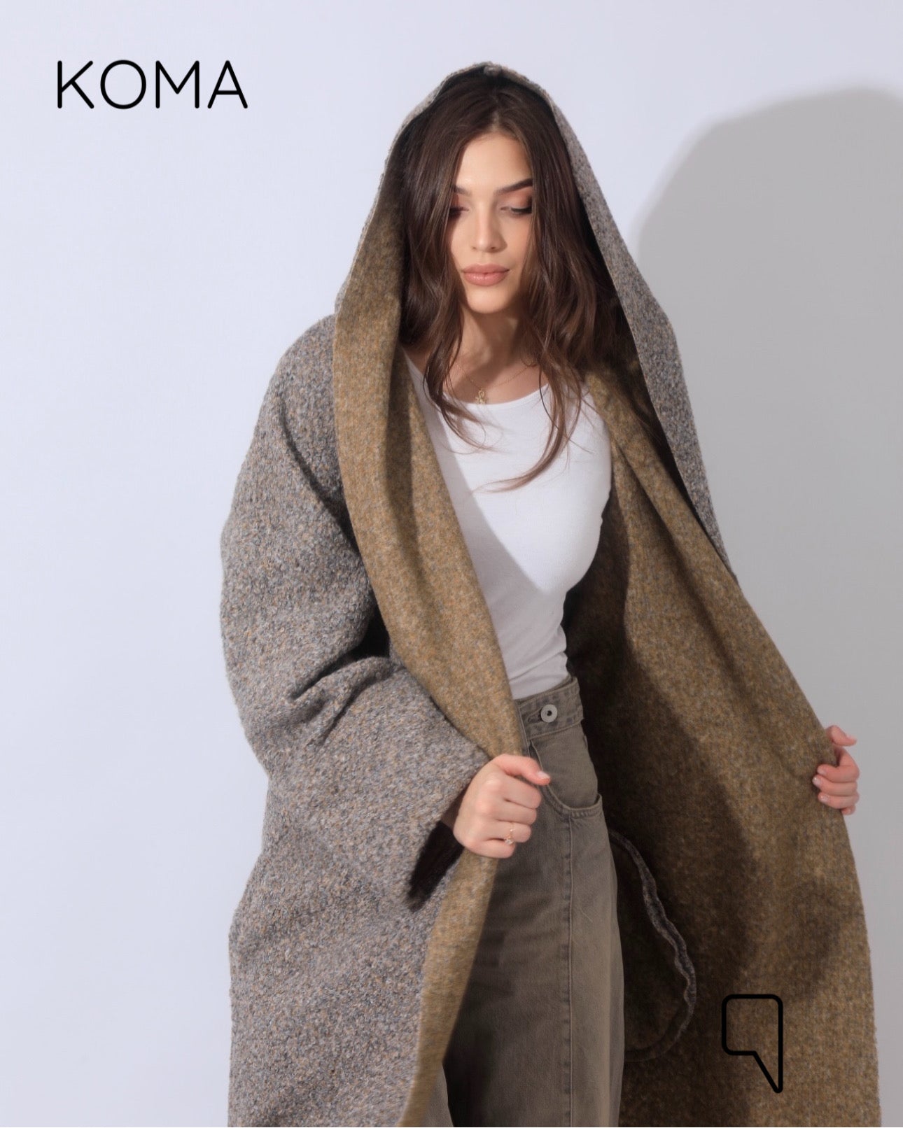Arlette Hoodie Coat - Beige