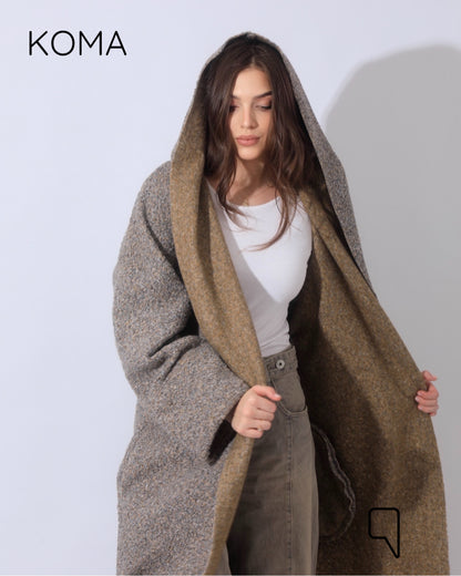 Arlette Hoodie Coat - Beige