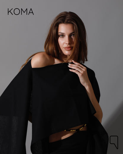 Piera Butterfly Co-Ord - Black