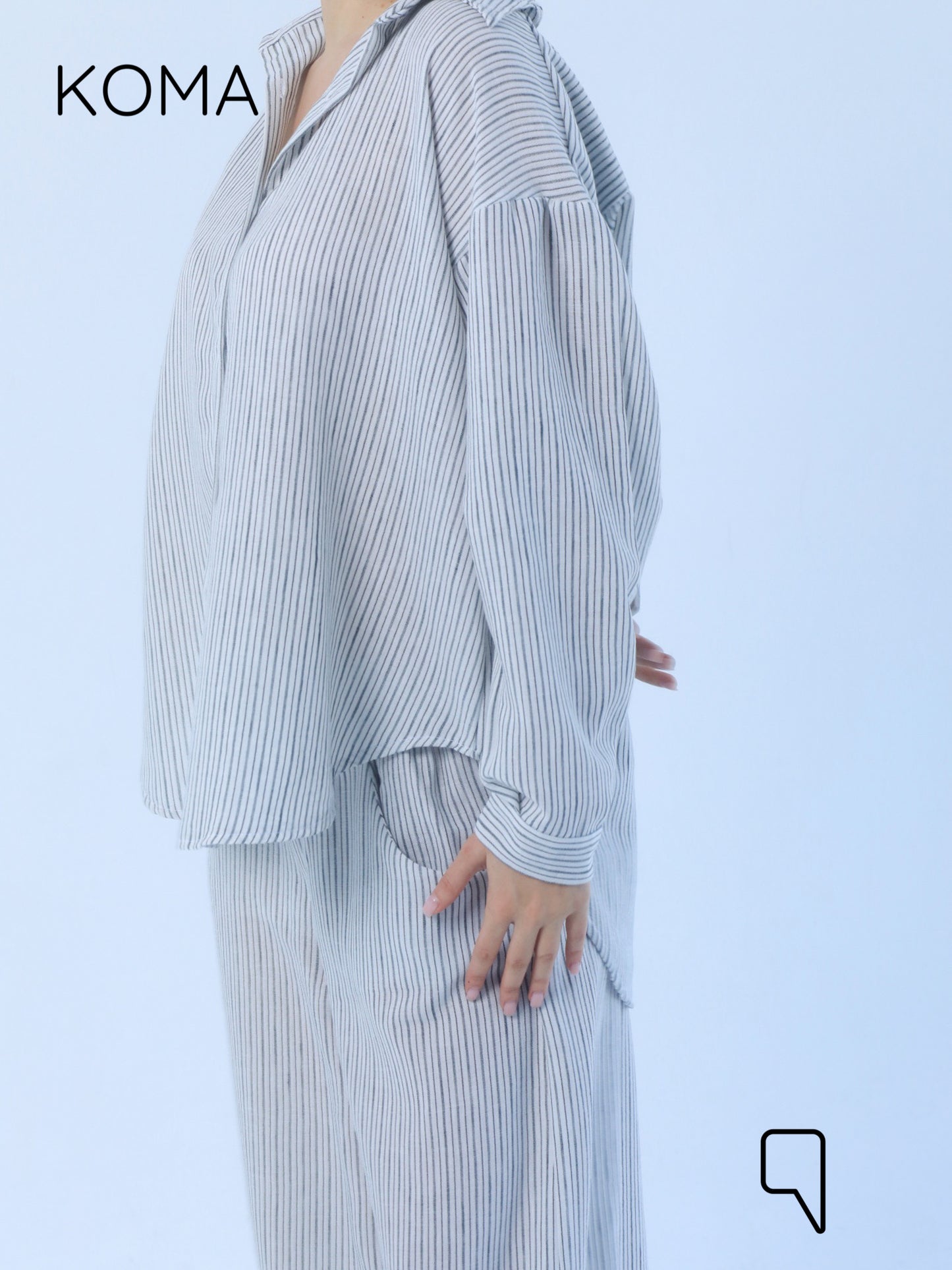 Matilda Long Sleeves Shirt - Striped Black