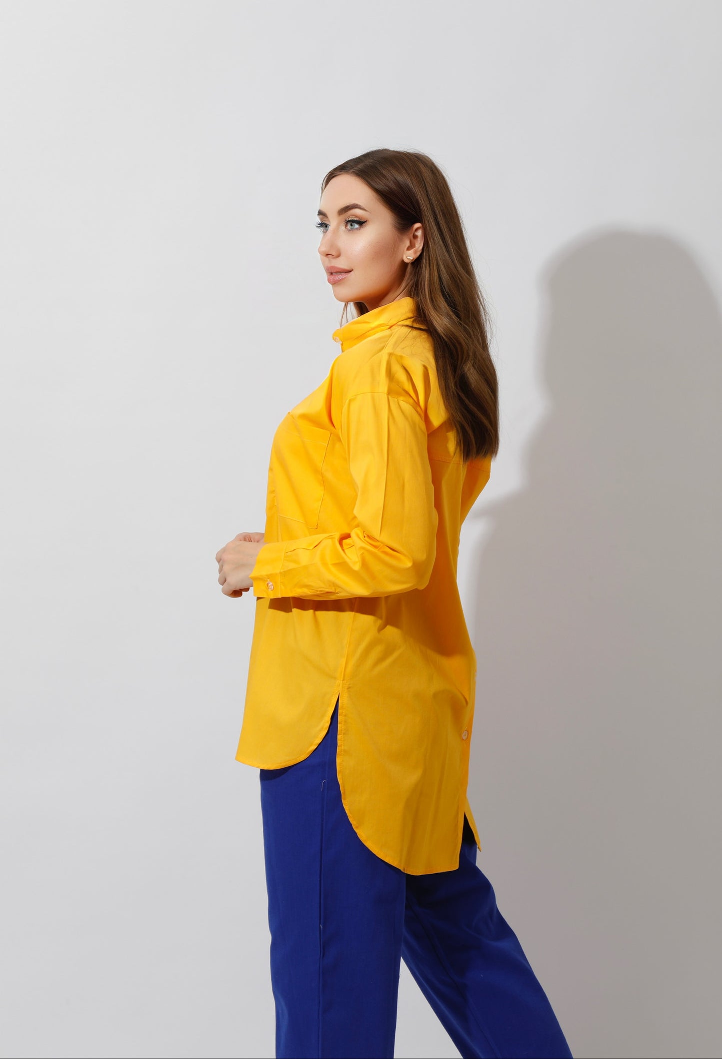 Buttons Back Shirt - Yellow