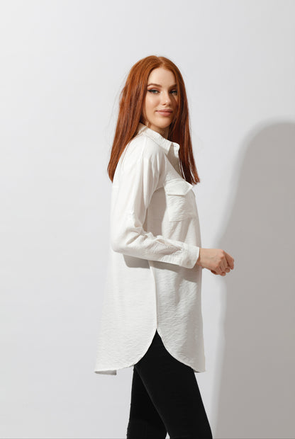 Shirt ‏with Two Pockets - White