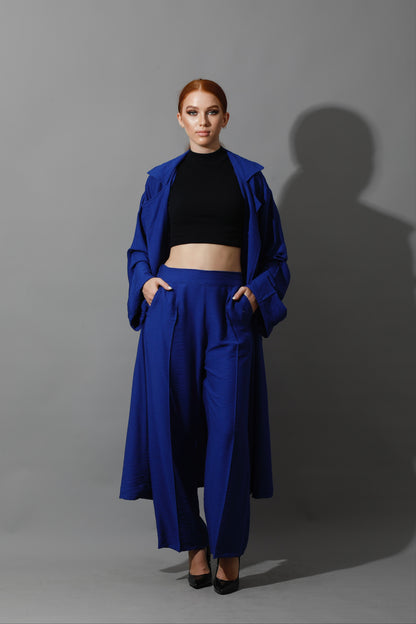 Long Cardigan - Electric Blue
