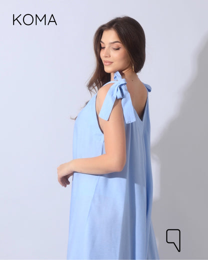 Tied Up Lose Jumpsuit - Baby Blue