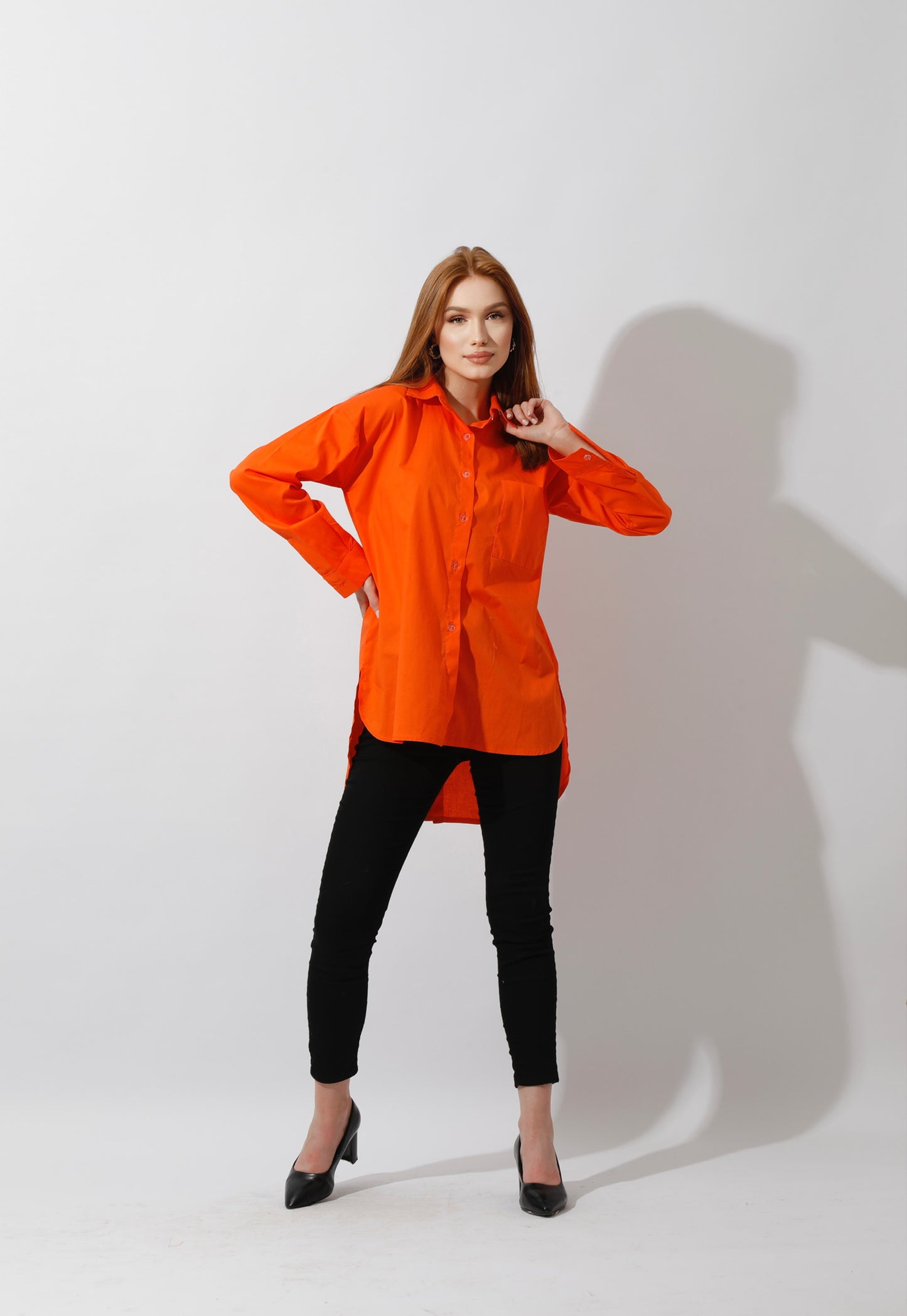 Buttons Back Shirt - Orange