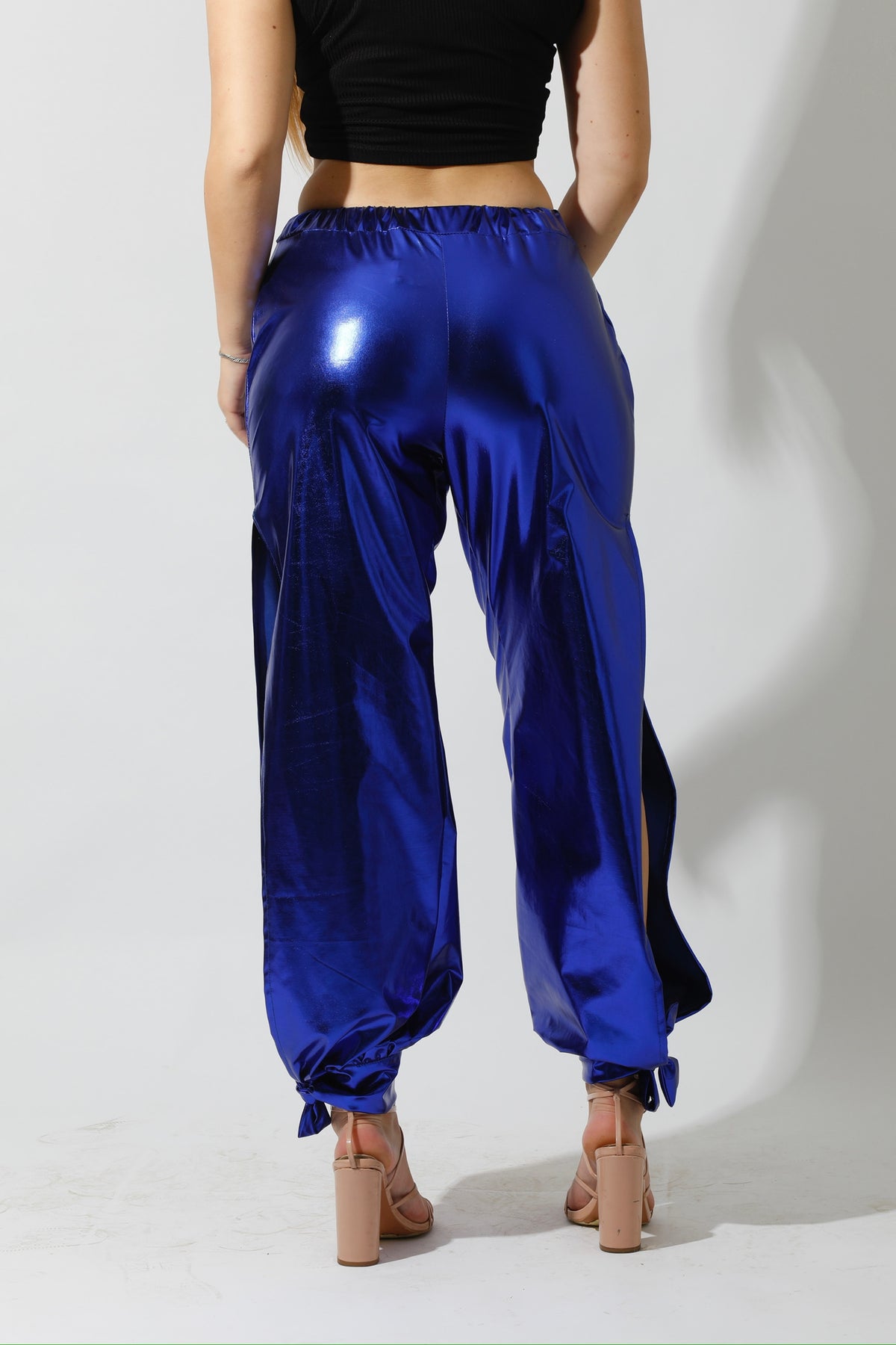 Side Slit Trousers - Electric Blue
