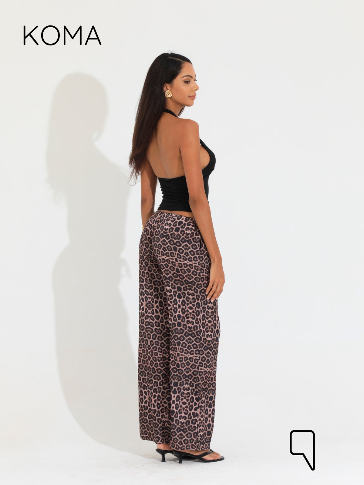 Elsie Lose Fit Trousers - Multicolored Tiger