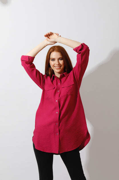 Shirt ‏with Two Pockets - Orchid Purple